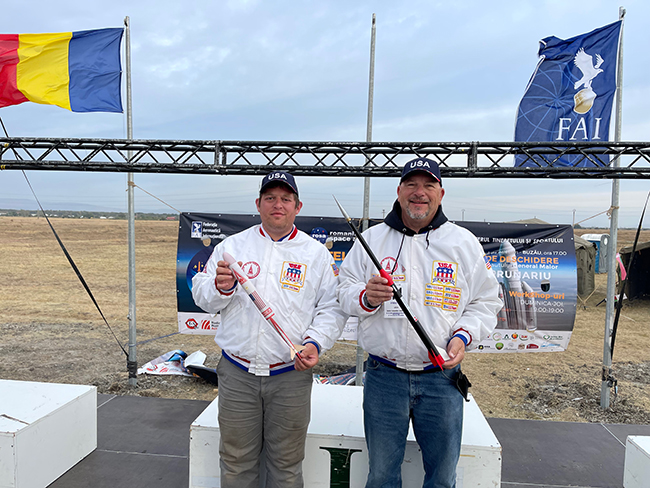 Matt Steele and Brian Muzek enjoy “healthy competition” in October’s World Championship for Space Models